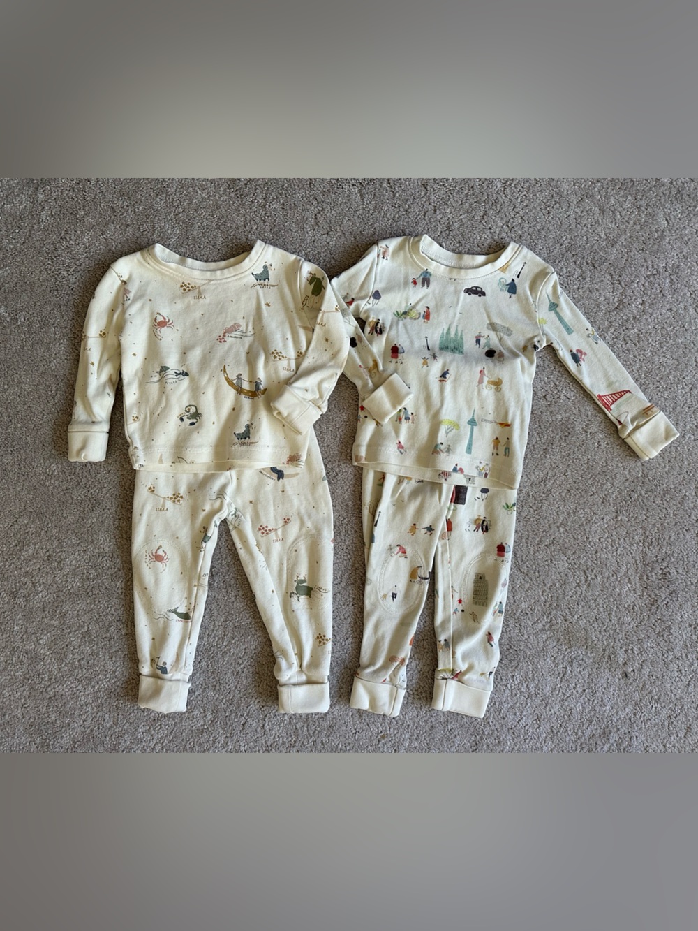 Pehr / Set of 2 Ribbed Toddler Pajamas / Size 18-24m